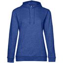 Толстовка с капюшоном женская Hoodie, ярко-синий меланж, размер L