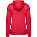 Толстовка с капюшоном женская Hoodie, красный меланж, размер L