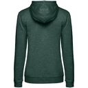 Толстовка с капюшоном женская Hoodie, темно-зеленый меланж, размер XL