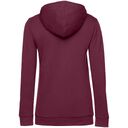 Толстовка с капюшоном женская Hoodie, бордовая, размер L