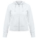 Толстовка женская Hooded Full Zip белая, размер XS