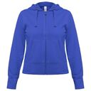 Толстовка женская Hooded Full Zip ярко-синяя, размер L