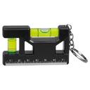 Брелок уровень Tools Pocket level, пластиковый, черный