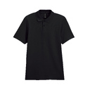 Футболка поло SOFTSTYLE ADULT DOUBLE PIQUE, ЧЕРНЫЙ 2XL