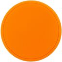 Лейбл из ПВХ Dzeta Round, L оранжевый неон