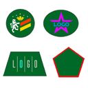 Шеврон из габардина Gabo L, зеленый