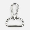Застежка-карабин Snap Hook, L, серебристая (хром)