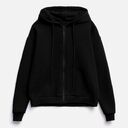 Толстовка унисекс оверсайз на молнии Zippy Terry, черная, размер XL/XXL