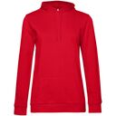 Толстовка с капюшоном женская Hoodie, красная, размер XXL
