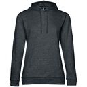 Толстовка с капюшоном женская Hoodie, серый меланж (антрацит), размер M
