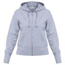 Толстовка женская Hooded Full Zip серый меланж, размер XS
