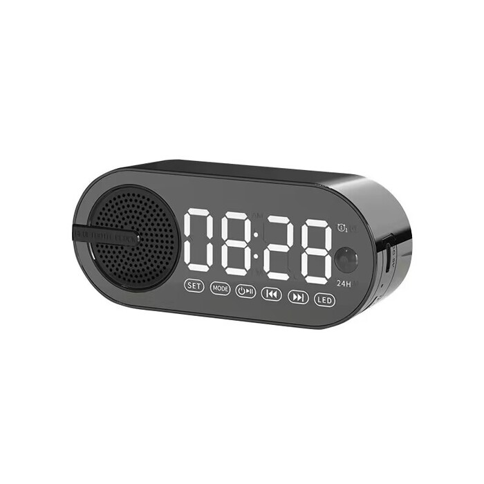 Колонка беспроводная MyTone Sound Clock c часами, черная