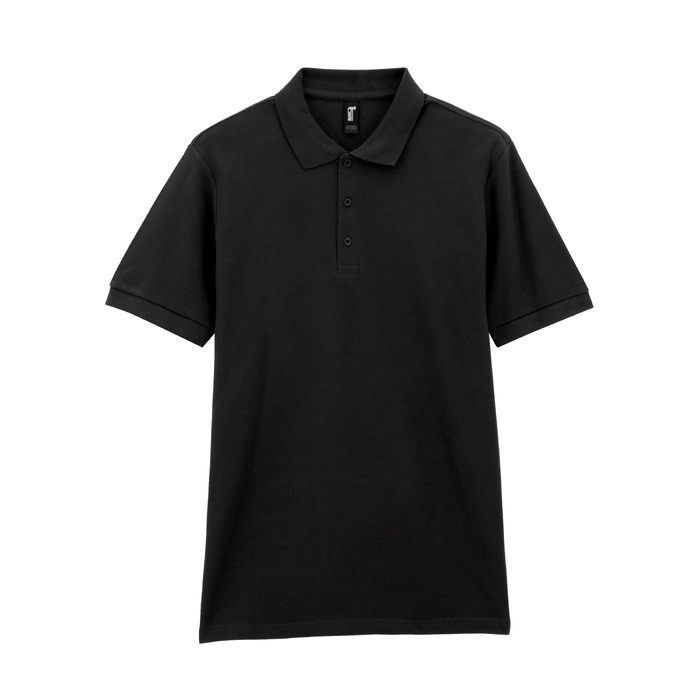 Футболка поло PREMIUM COTTON ADULT DOUBLE PIQUE, ЧЕРНЫЙ XL