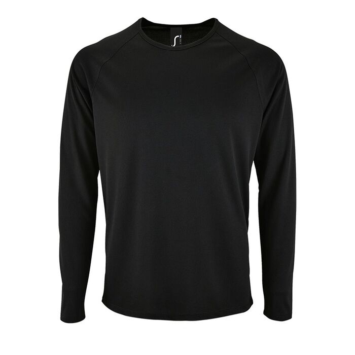 Футболка с длинным рукавом Sporty LSL Men черная, размер XXL