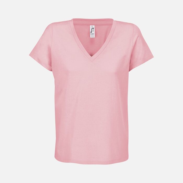 Футболка женская Regent Women с V-образным вырезом, розовая (candy), размер XL
