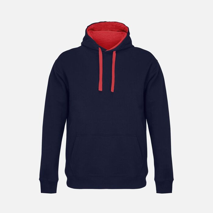 Худи унисекс Cameron, темно-синее с красным, размер XS