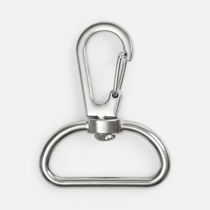 Застежка-карабин Snap Hook, L, серебристая (хром)