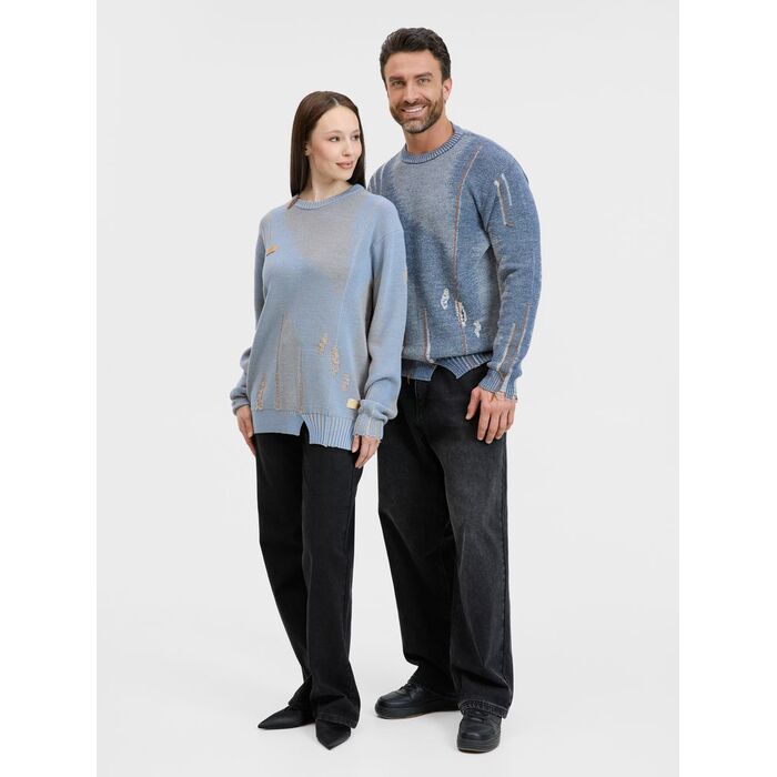 Джемпер Denim свободного силуэта на заказ, полушерсть, размер M