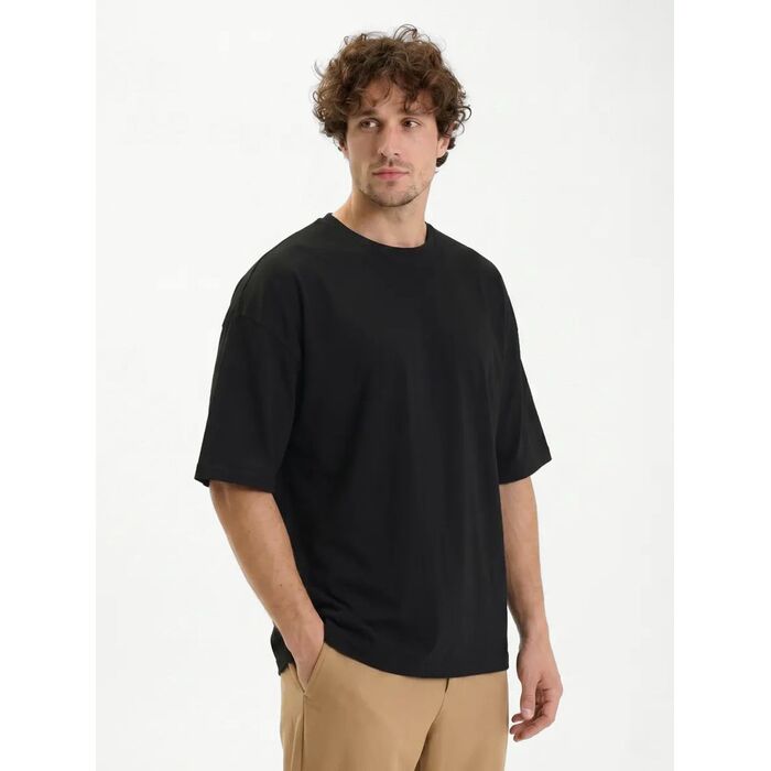Футболка Oversize Premium 210, черная, размер XXL