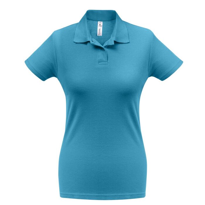 Рубашка поло женская ID.001 бирюзовая, размер XS