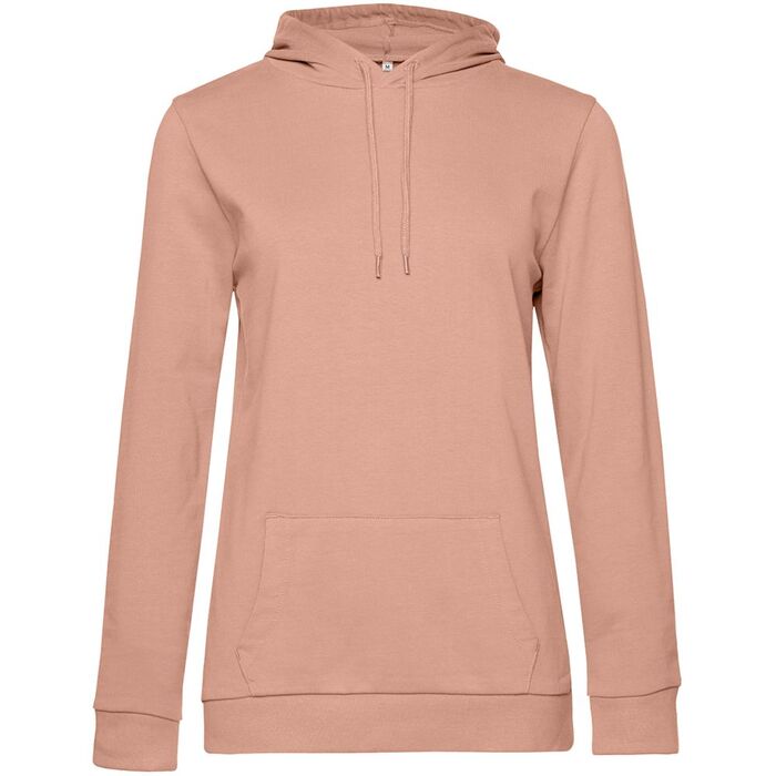 Толстовка с капюшоном женская Hoodie, бежевая (nude), размер XL