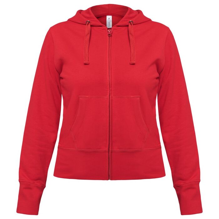Толстовка женская Hooded Full Zip красная, размер XS
