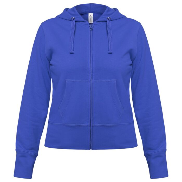 Толстовка женская Hooded Full Zip ярко-синяя, размер XL