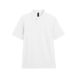 Футболка поло SOFTSTYLE ADULT DOUBLE PIQUE, БЕЛЫЙ 2XL