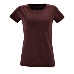 Футболка женская Regent Fit Women бордовый меланж, размер L