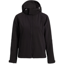 Куртка женская Hooded Softshell черная, размер L