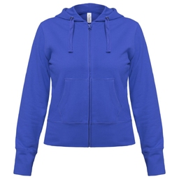 Толстовка женская Hooded Full Zip ярко-синяя, размер S
